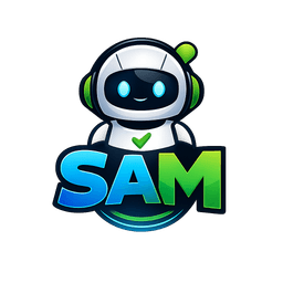 SAM logo — WhatsApp reminder buddy